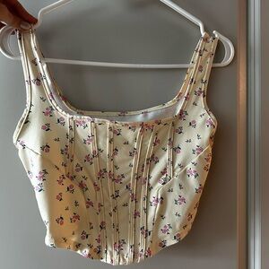 Light yellow corset top